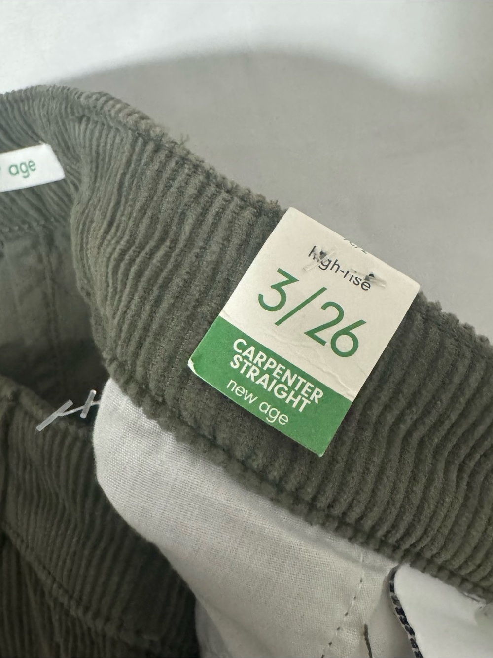 Celebrity Pink Juniors 3/26 Carpenter Corduroy High Rise Straight-Leg Pants NWT - Picture 8 of 13